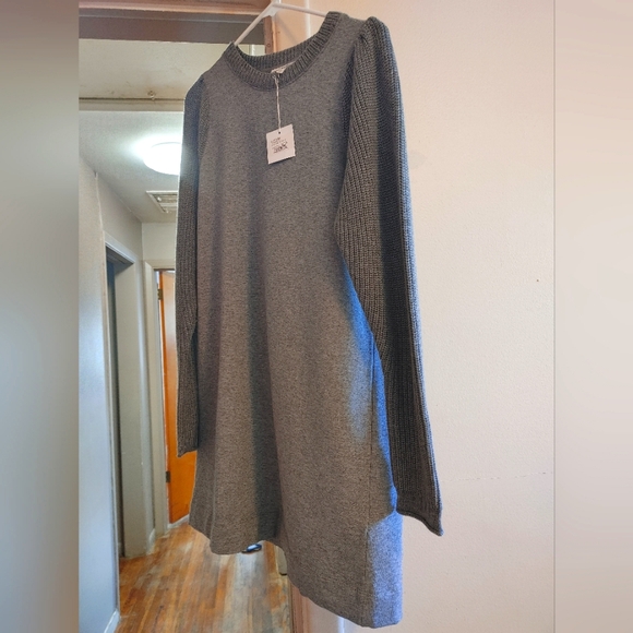 New! Splendid Collection Womens M Heather Gray Dress - Picture 2 of 8